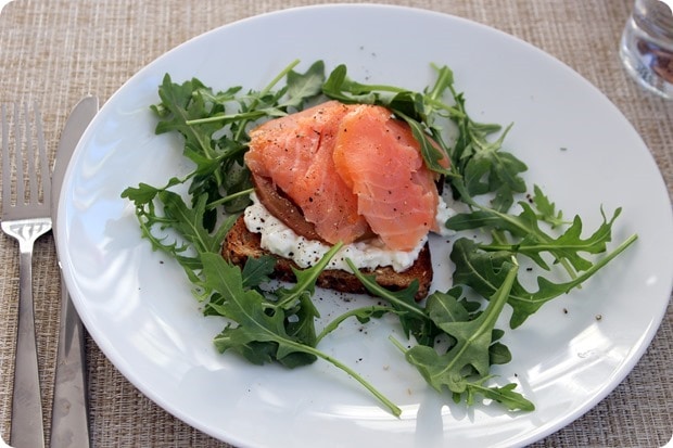 smoked salmon toast
