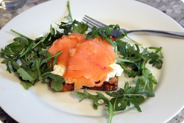 smoked salmon toast
