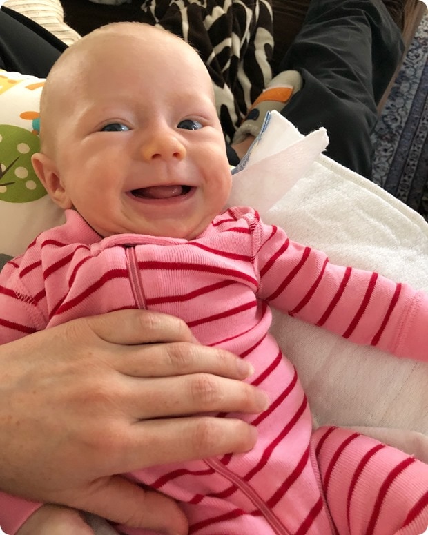 baby smiles