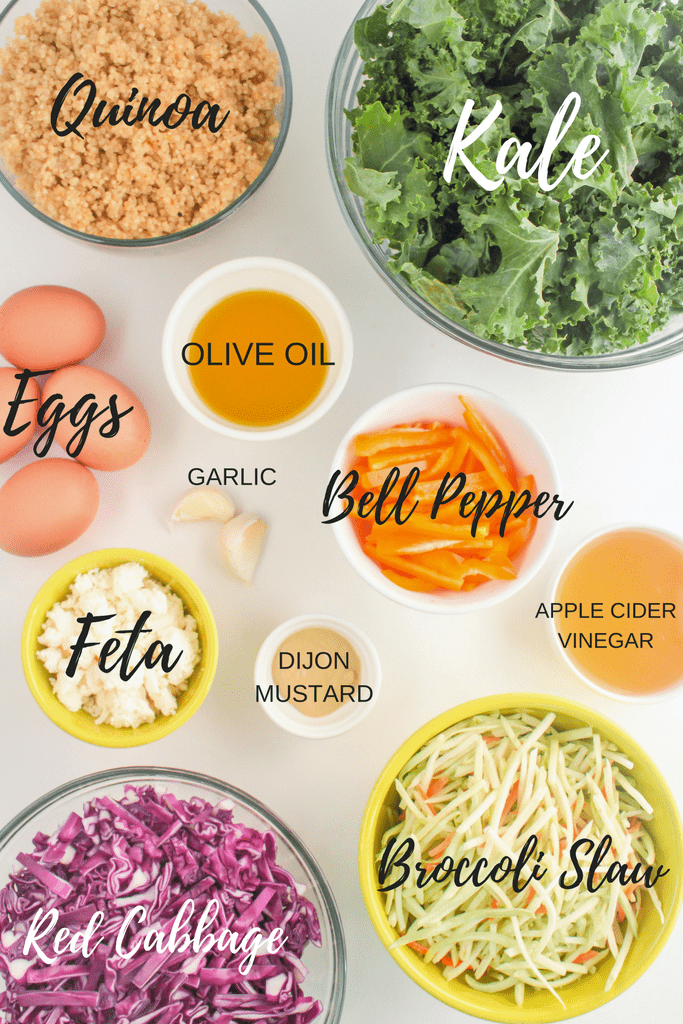 Kale and Quinoa Salad with Soft Boiled Eggs ingredients