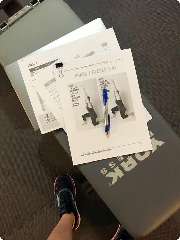 working out after a c section