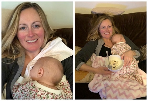 baby snuggles 