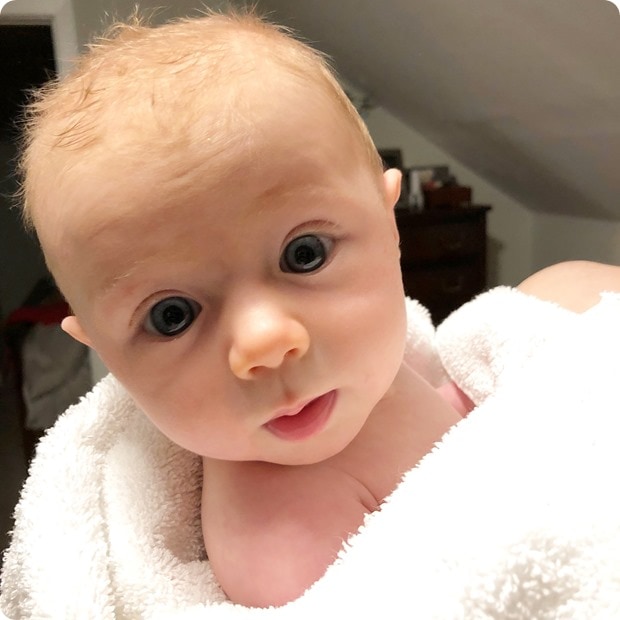 baby bath snuggles