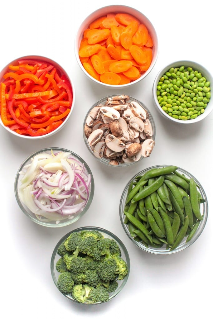 Mix & Match Stir Fry Recipes vegetable ingredients