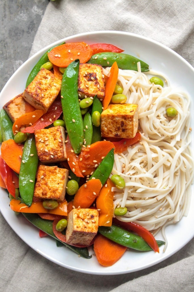 Tofu Stir Fry with Sriracha and Veggies