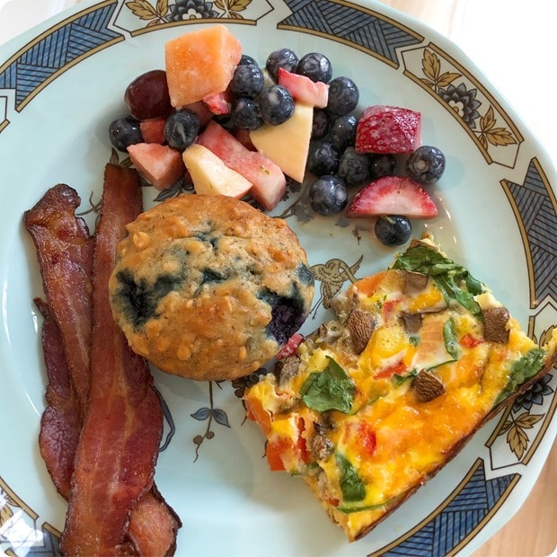 balanced healthy brunch