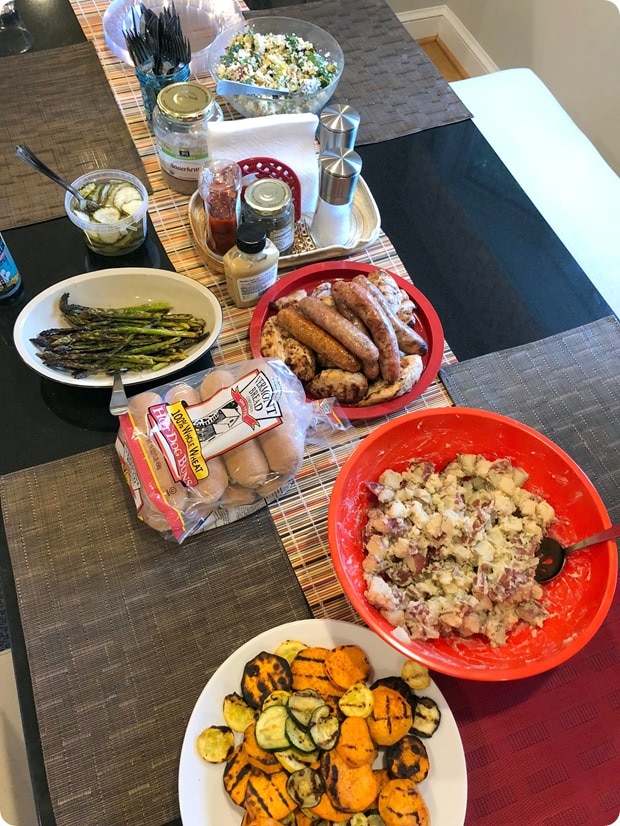 mothers day bbq spread