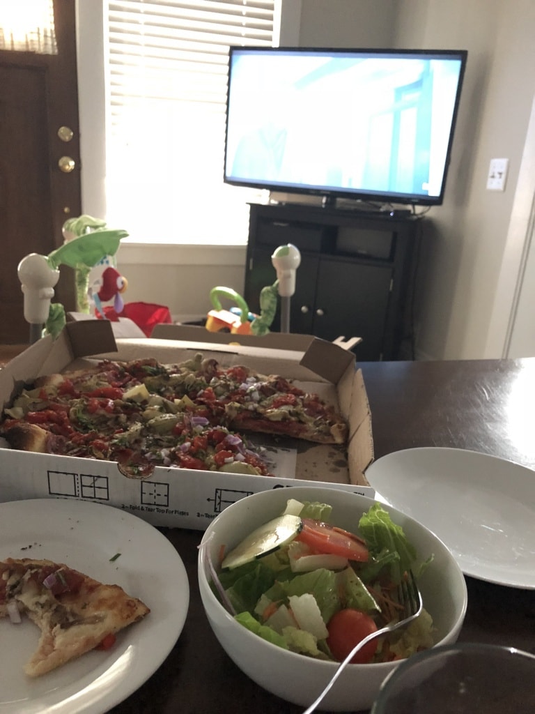 couch pizza night