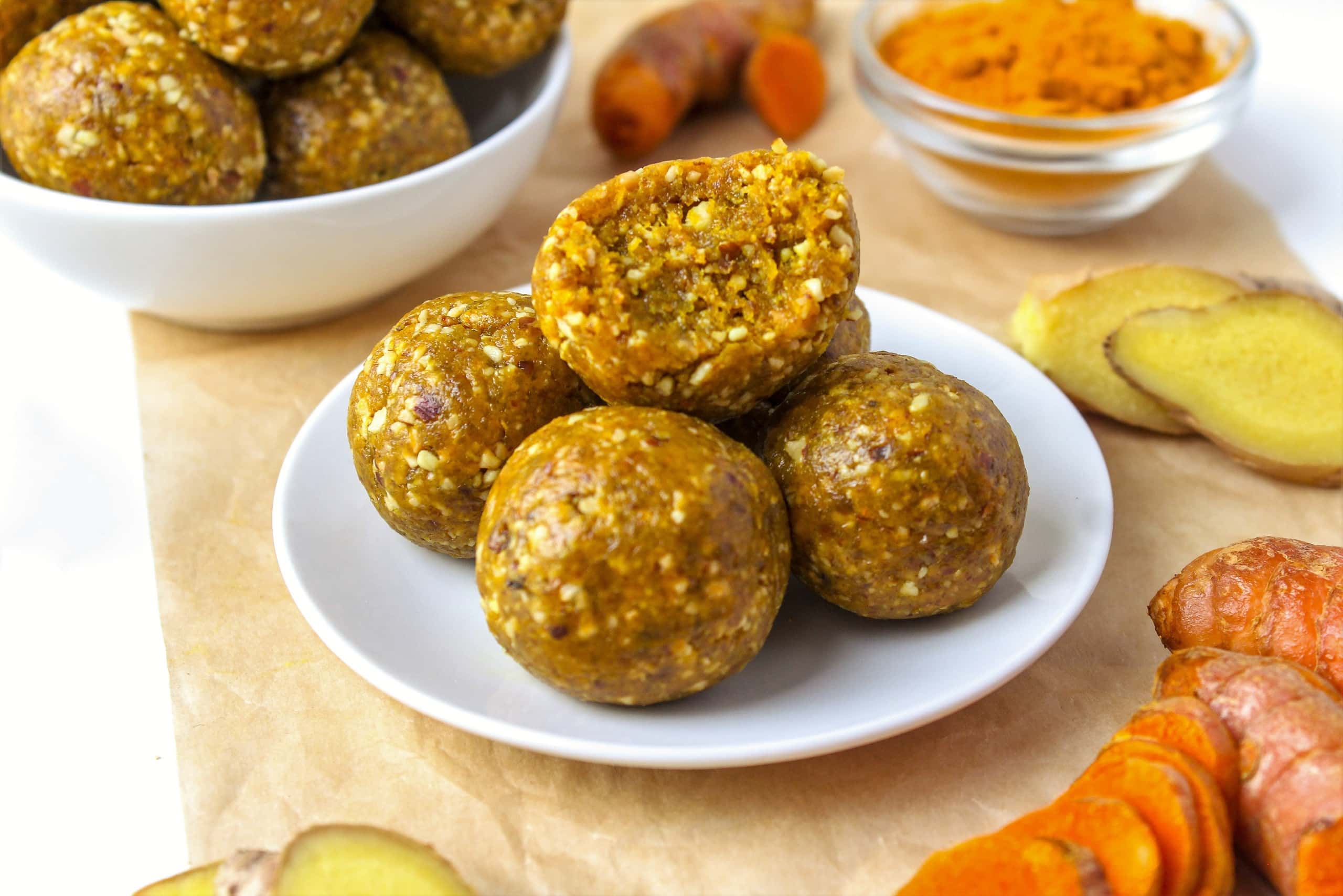 turmeric ginger energy snack bites