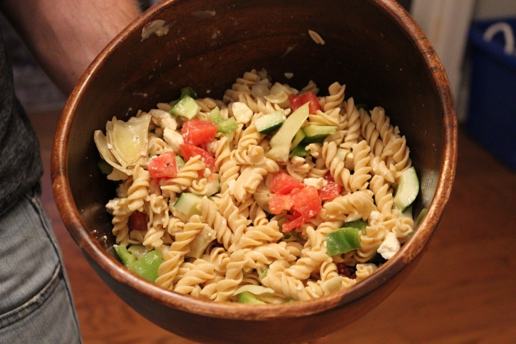 greek chicken pasta salad easy recipe