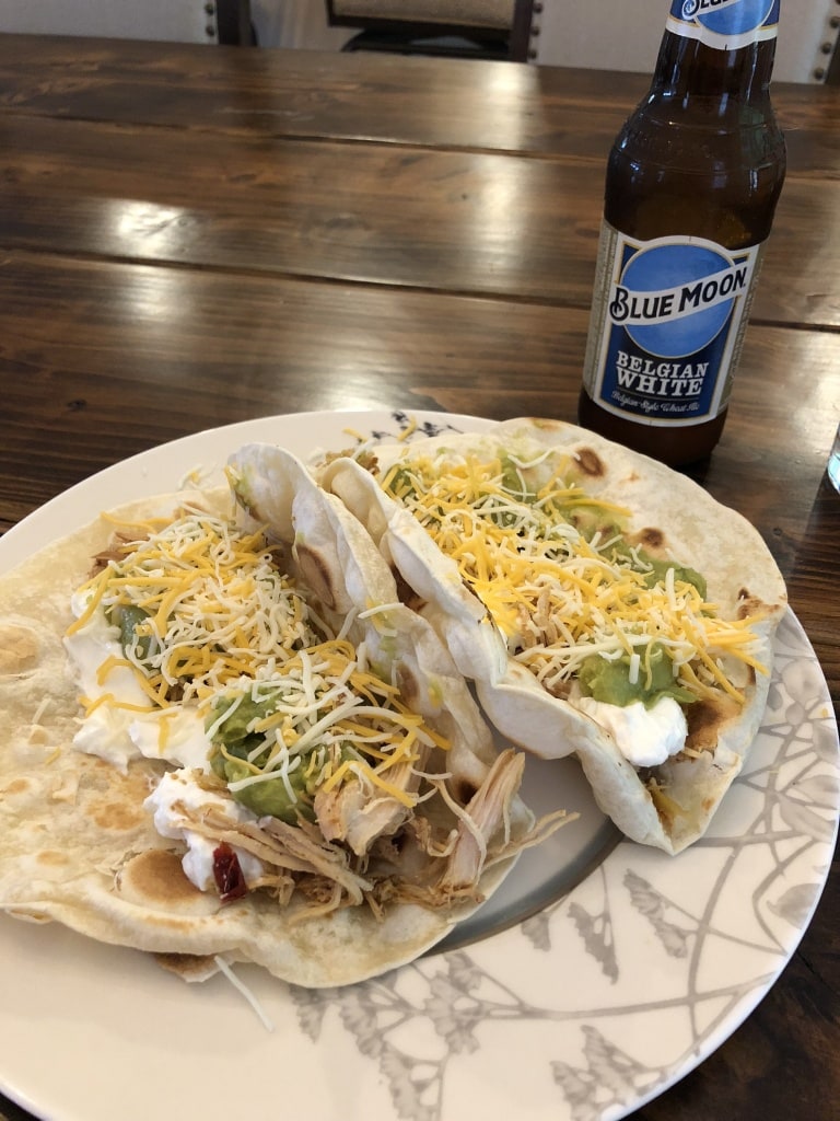 crockpot chicken wraps
