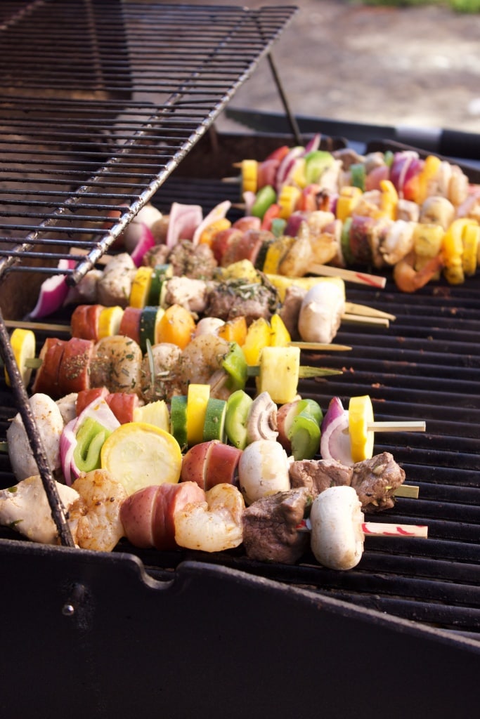 create your own kabob night dinner party