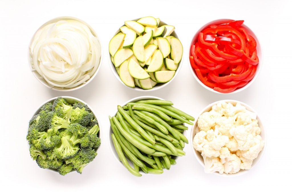 Mix & Match Sheet Pan Dinners vegetable ingredients
