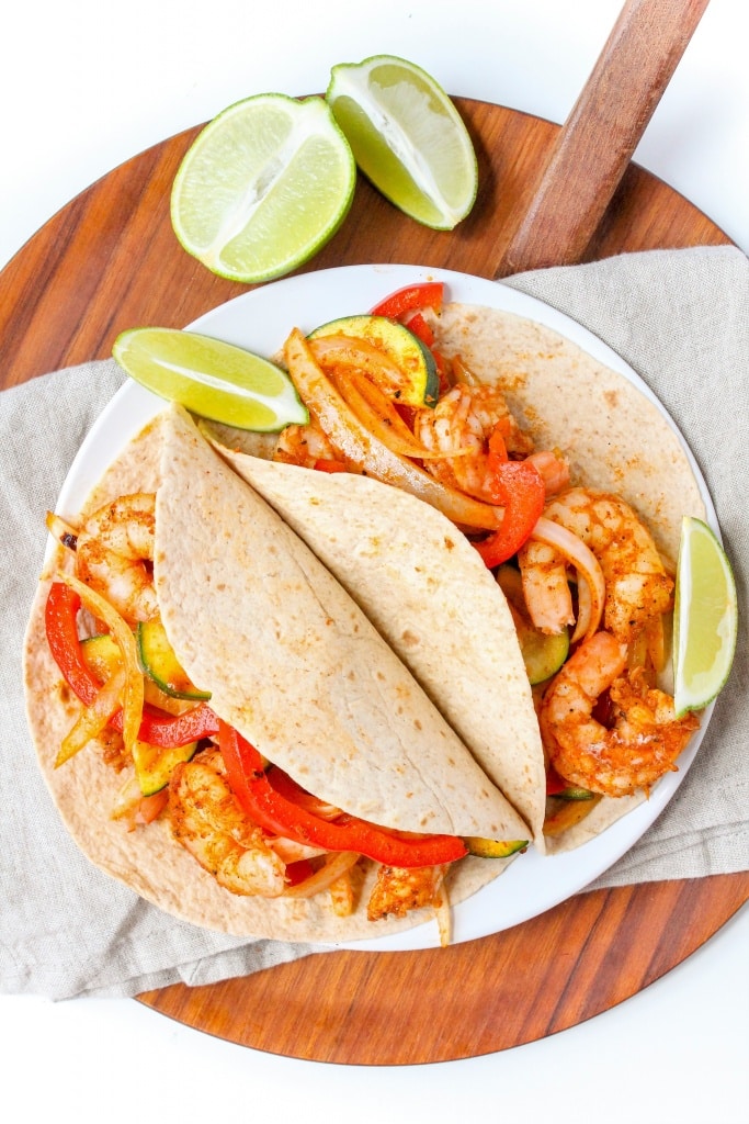 sheet pan shrimp fajitas recipe