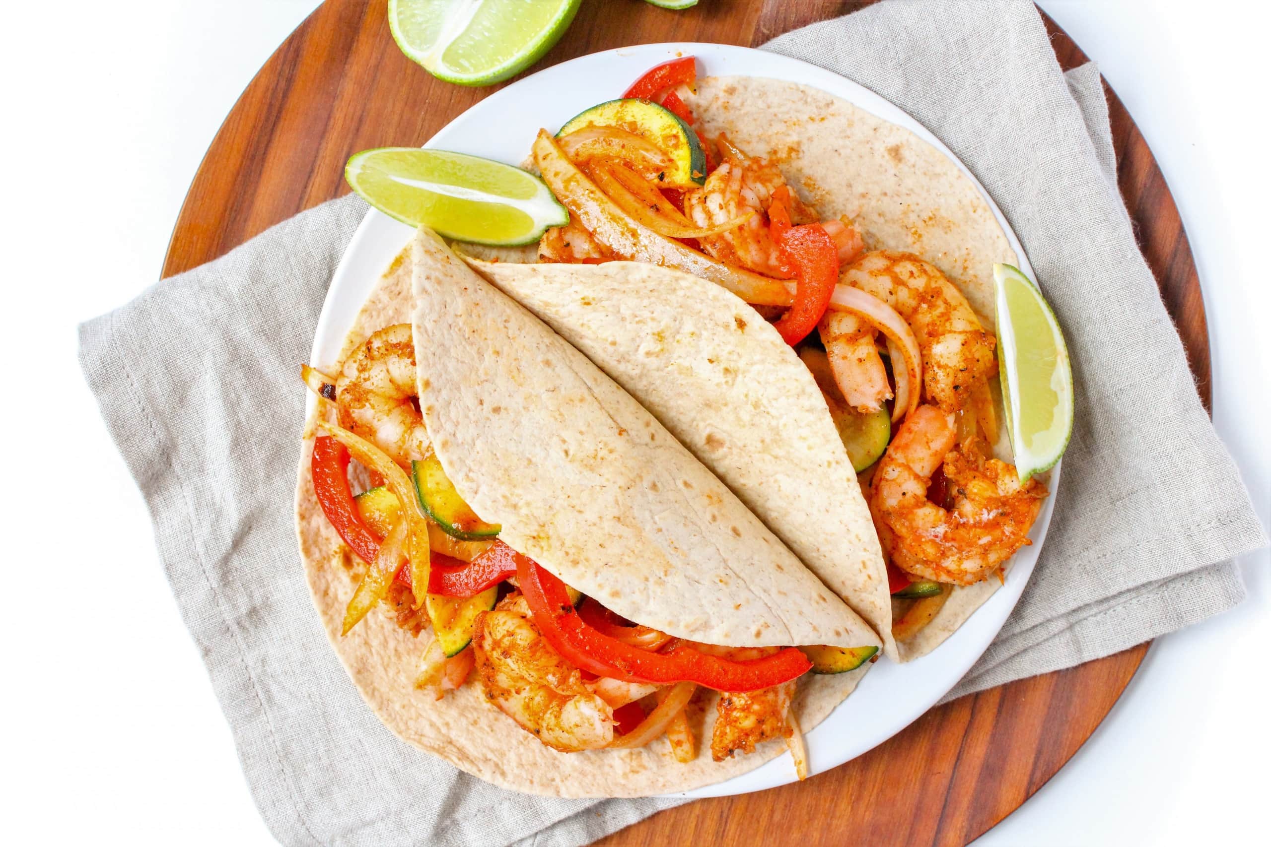 sheet pan shrimp fajitas