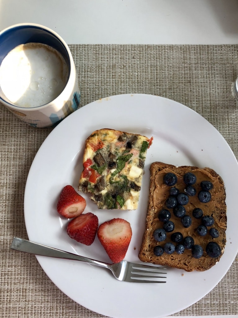 egg casserole with toast