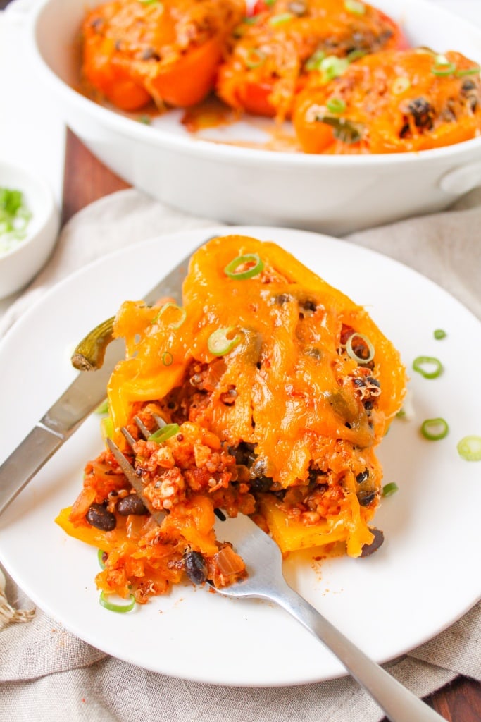 vegetarian Mexican stuffed peppers