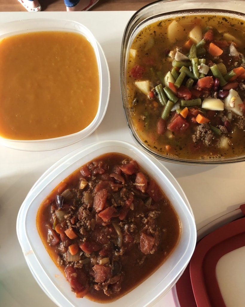 batch cooking soup 3 ways