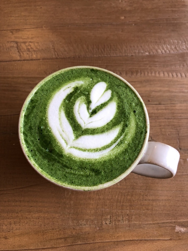 green tea matcha latte