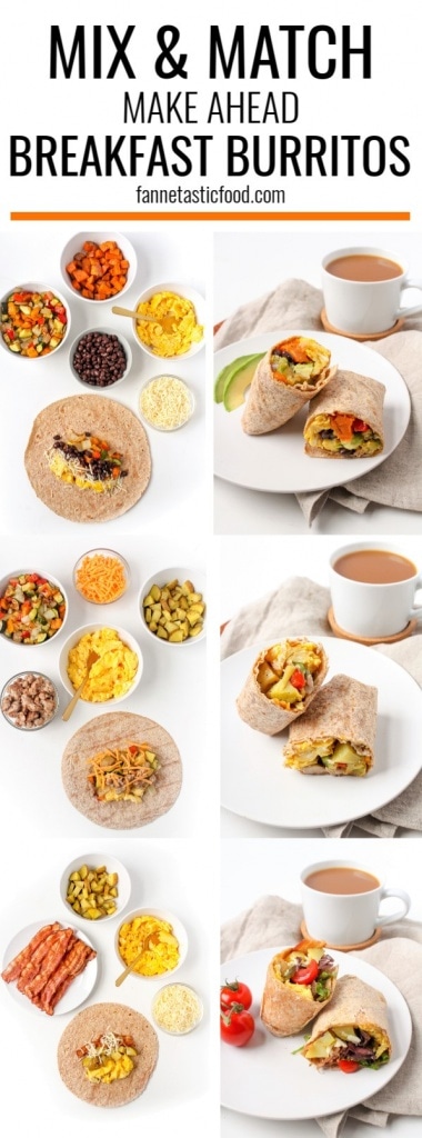 Make Ahead Breakfast Burrito recipes: mix & match