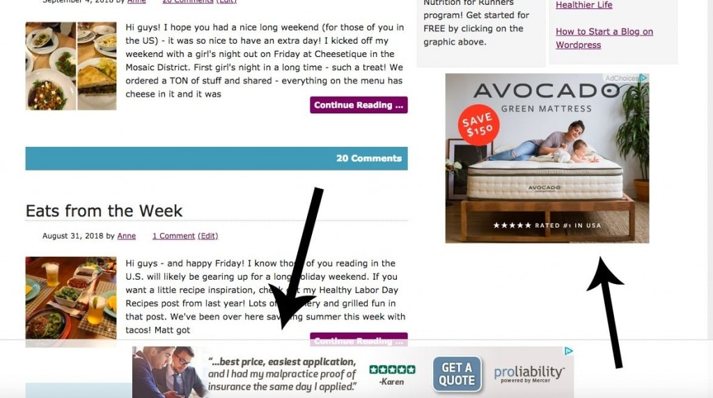 example of sidebar ads
