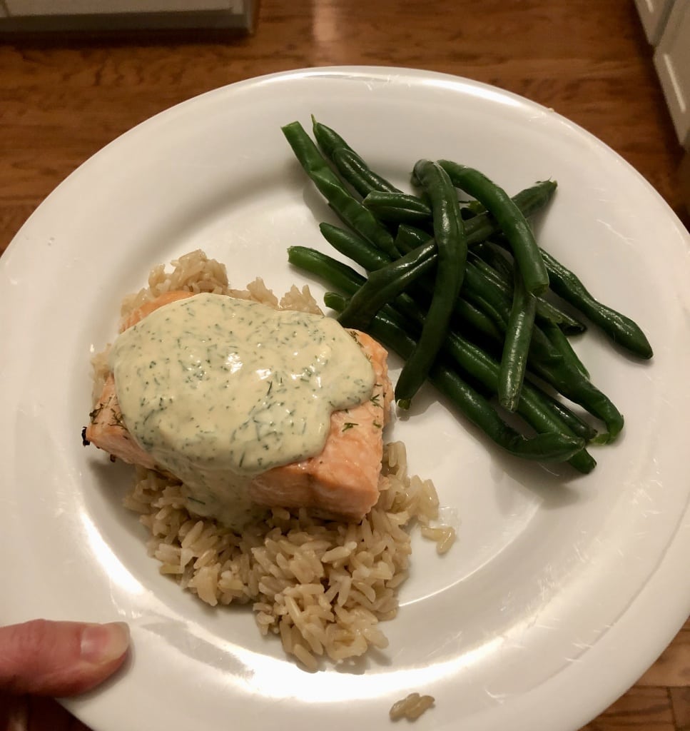salmon with lemon mustard dill sauce