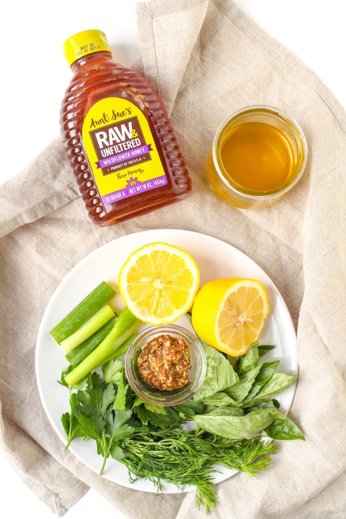 how to make raw honey herb vinaigrette