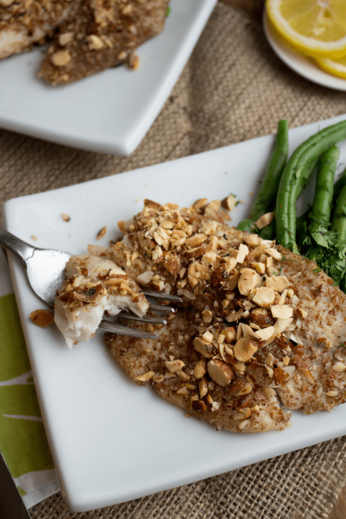skillet tilapia with string beans