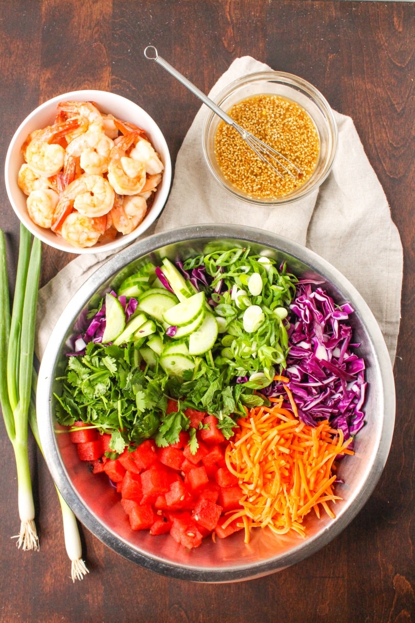 sesame shrimp watermelon salad ingredients