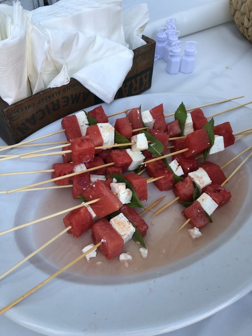 watermelon feta skewers