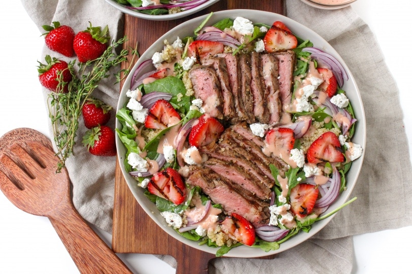 Steak and Strawberry Salad with Strawberry Vinaigrette