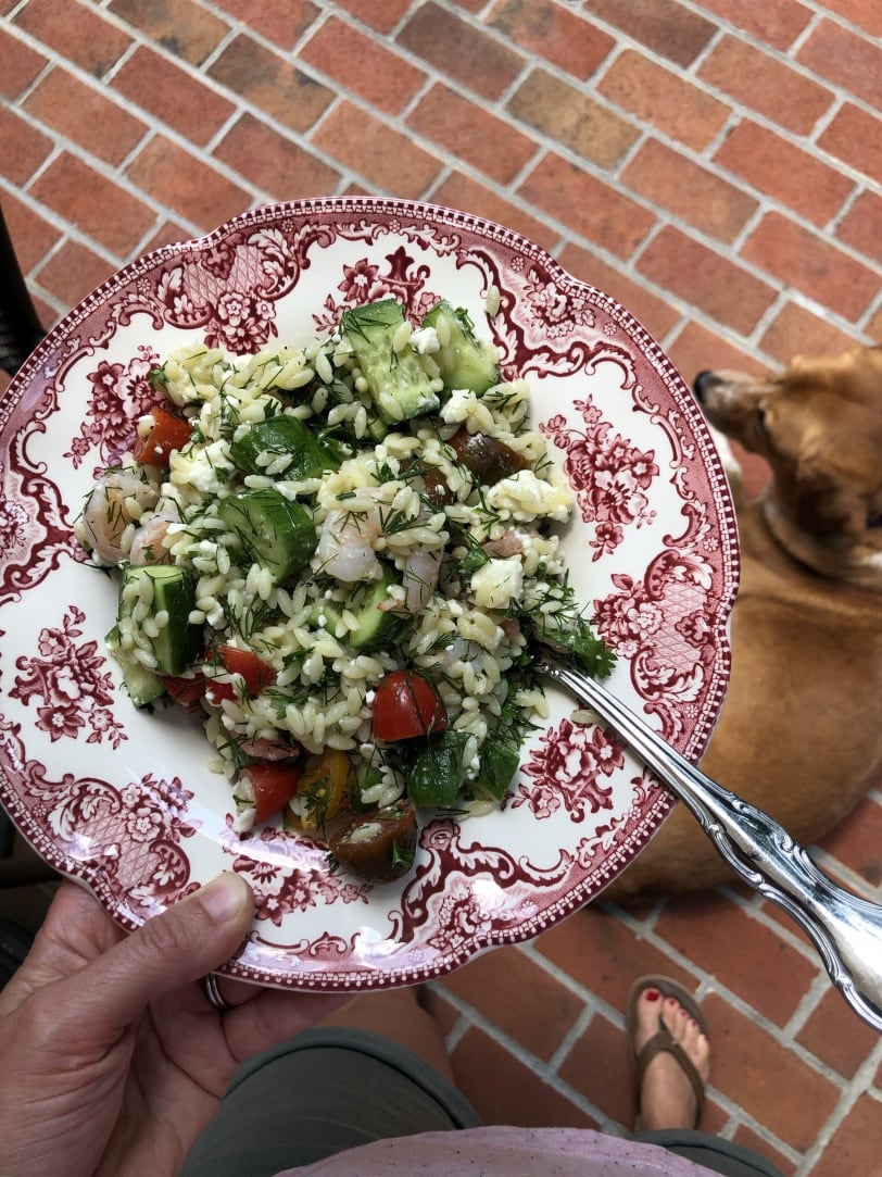 shrimp feta cucumber orzo salad