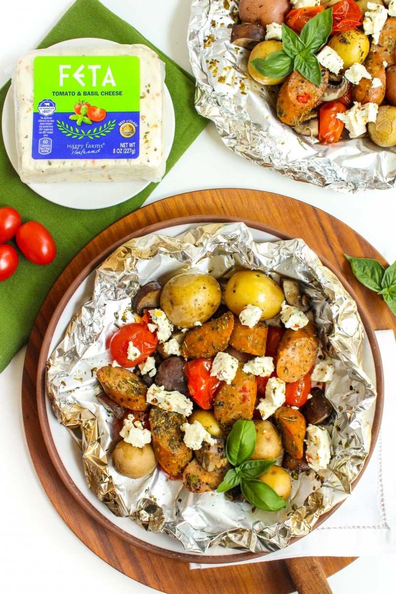 sausage and veggie foil packets recipe