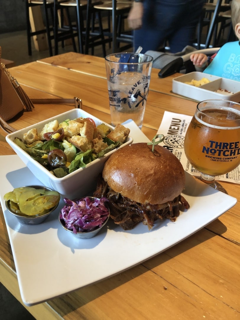 three notchd brewery lunch