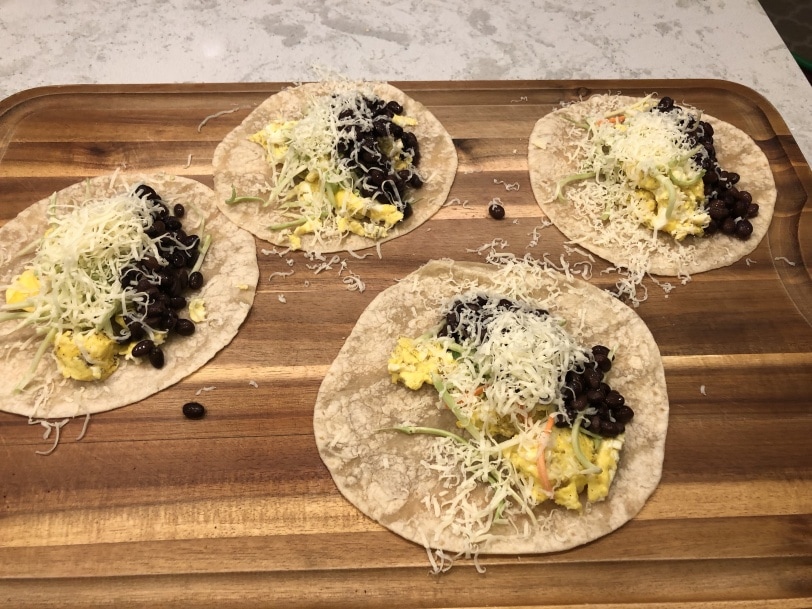 make ahead breakfast burritos