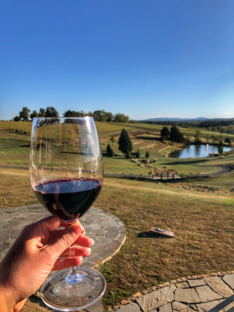 stone tower winery view
