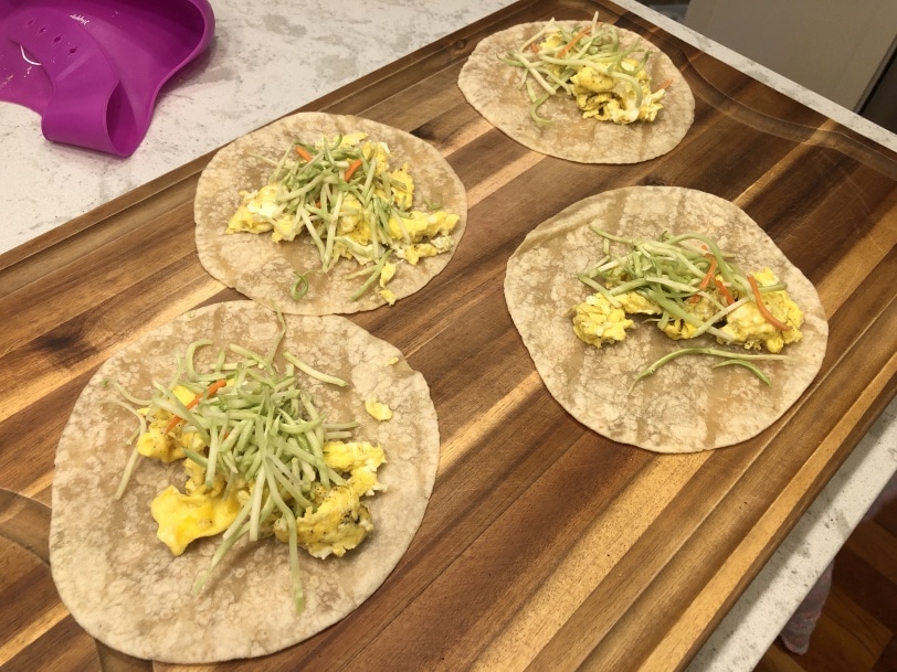 make ahead breakfast burritos