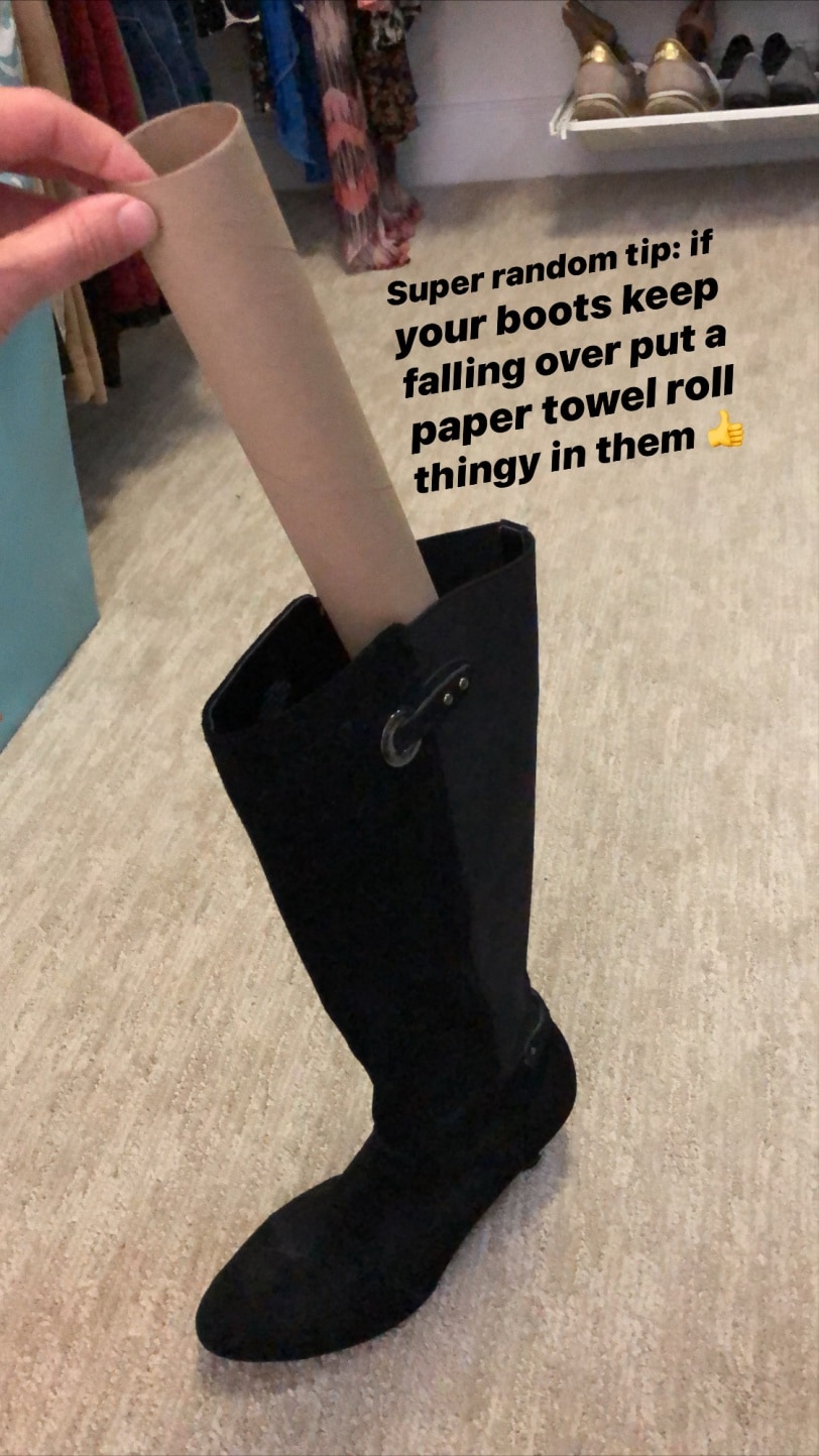 how to keep tall boots upright
