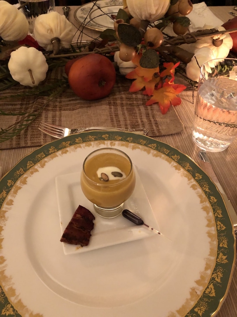 roasted butternut squash and pear bisque