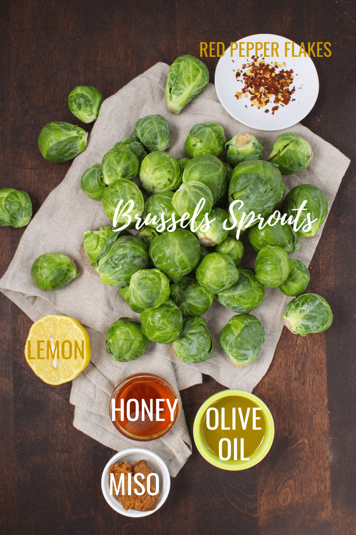 ingredients for honey brussels sprouts glaze