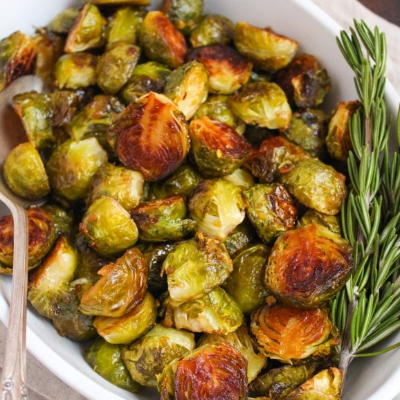 miso honey roasted brussels sprouts