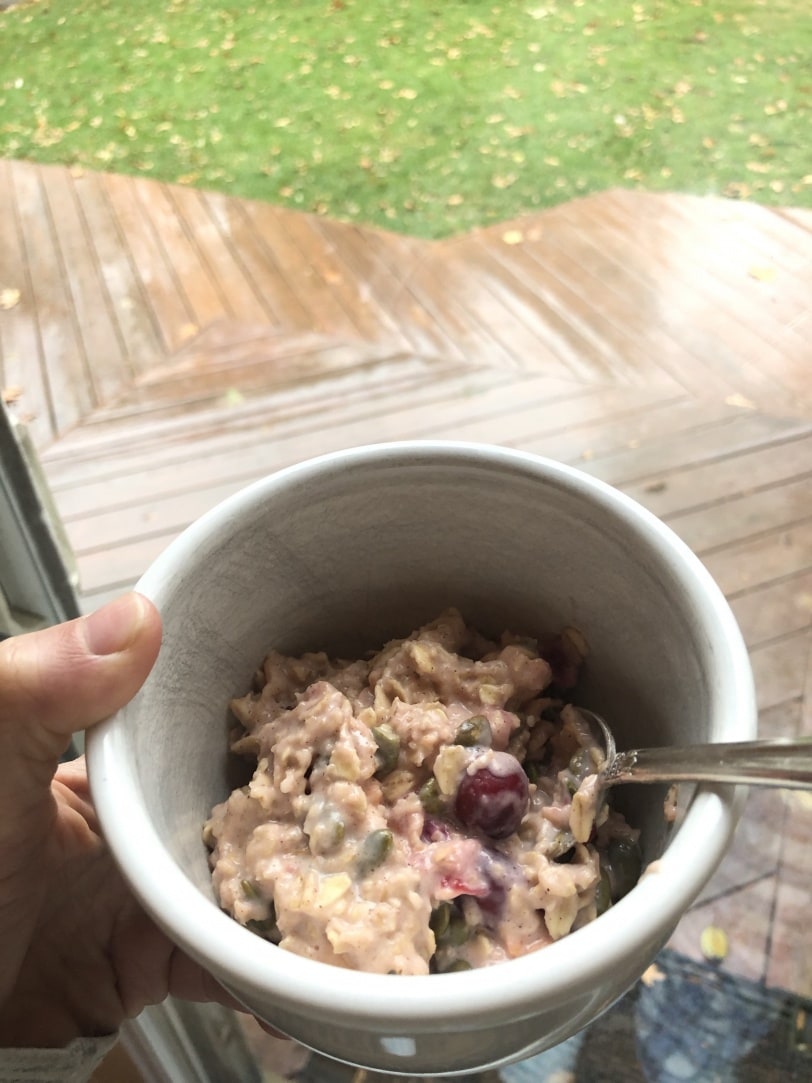 leftover cranberry sauce oatmeal
