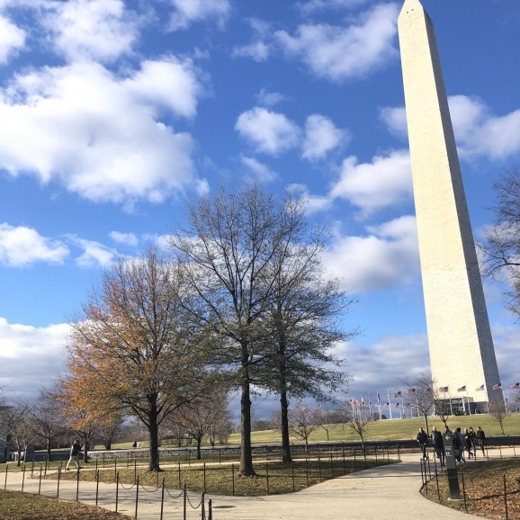 running around washington dc national mall