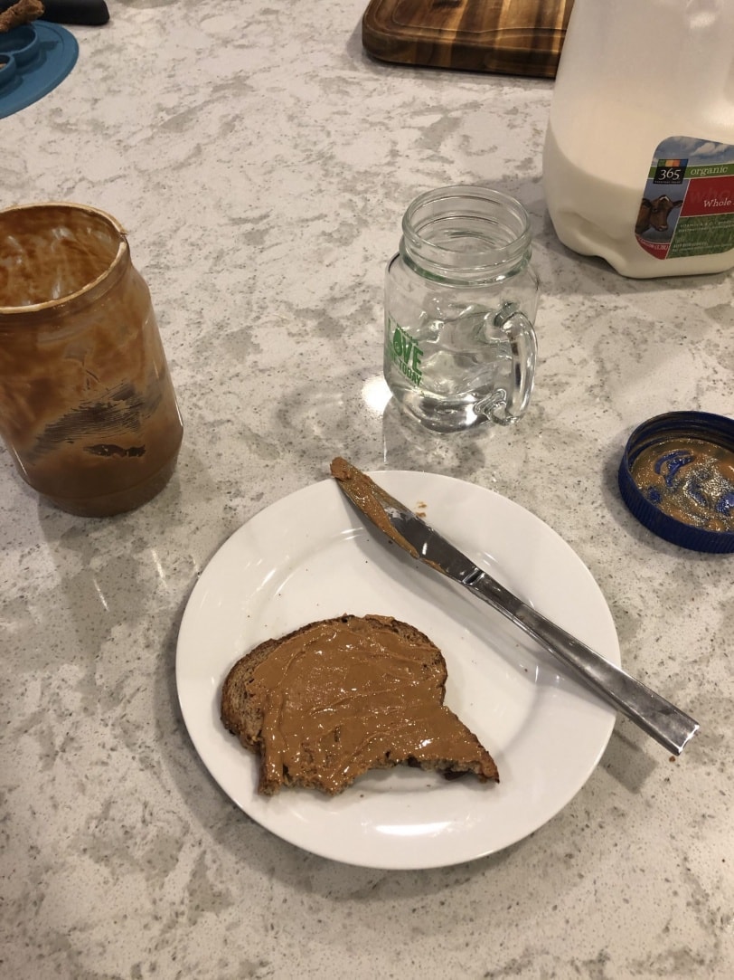 peanut butter toast dinner