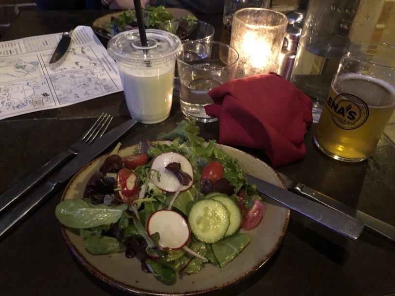 lenas pizza salad appetizer