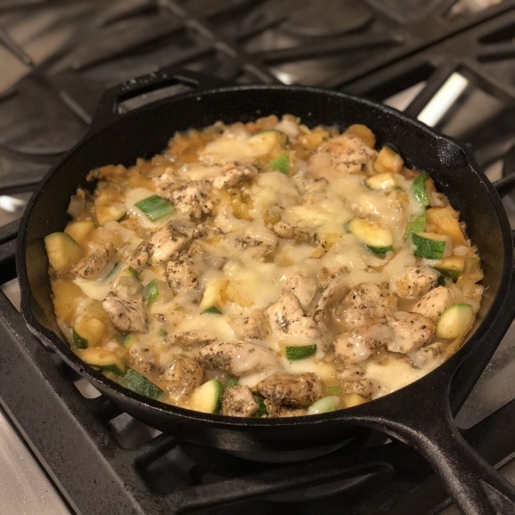 baked chicken cheese zucchini dish