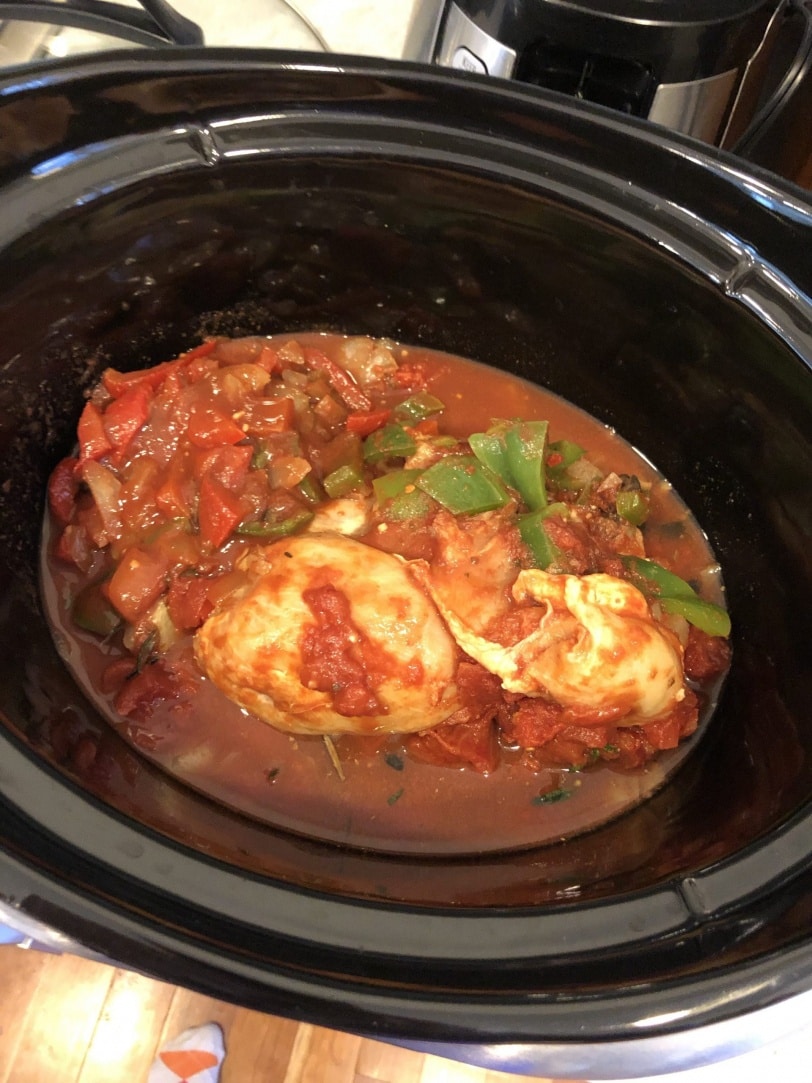 slow cooker chicken cacciatore