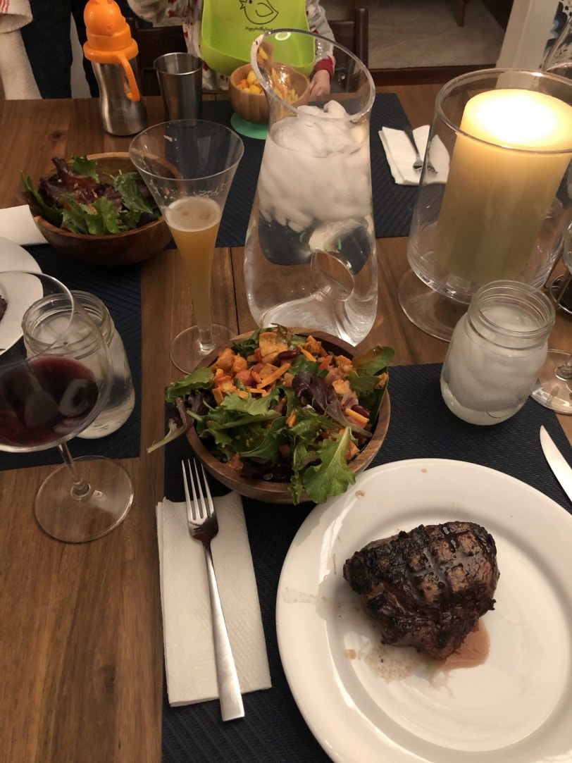 steak and taco salad