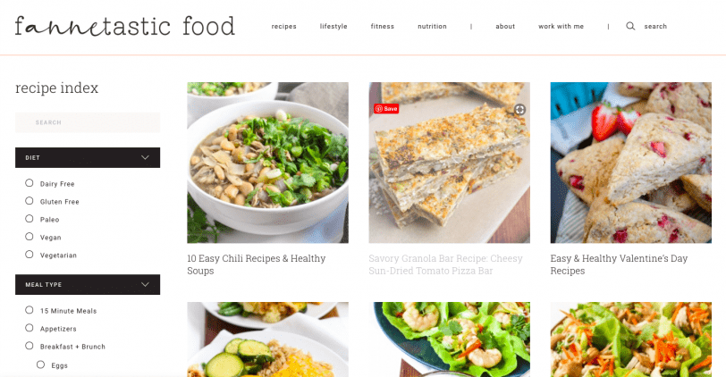 fannetastic food new website design