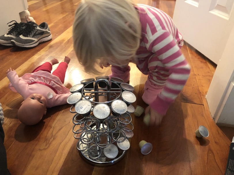 organizing nespresso coffee pods